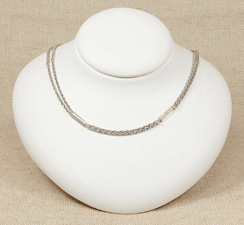 Victorian Silver double Strand Chain