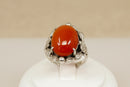Silver Arts and Crafts Carnelian Ring