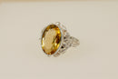 Vintage Silver Arts & Crafts Citrine Ring