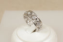 Silver & CZ Openwork Full Eternity Ring