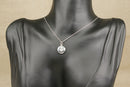 Silver, Star Cut Round Locket, with Crystal & Chain