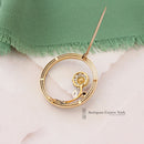 Edwardian / Early 20th Century 15ct Gold, Platinum, Diamond & Natural Pearl Brooch 