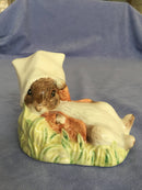 Royal Albert Benjamin Bunny figure Royal Albert Beatrix Potter Figurine Royal Albert Benjamin Wakes Up BP6
