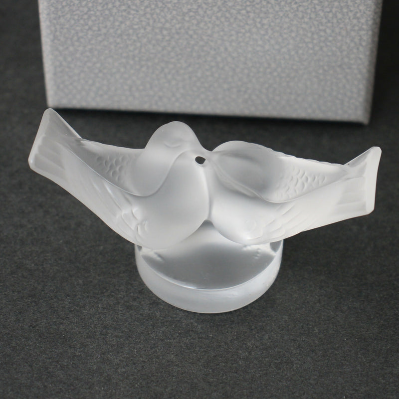 Lalique love birds paperweight