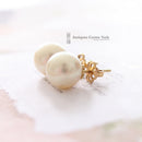 18ct Gold 10mm Southsea Pearl Earrings