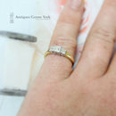 18ct Princess Cut Diamond 0.54ct Three Stone Ring