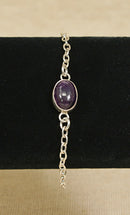 Vintage Scottish Silver Amethyst Bracelet