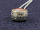 Vintage Silver Double-Sided Agate Pendant & Adjustable Silver Chain, Sheffield 1978