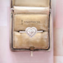 18ct White Gold Heart Cut Diamond 1.00cts Ring