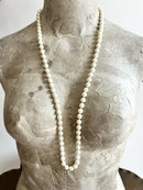 Vintage Christian Dior Glass Pearl Opera Length Necklace