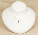 Silver & Gold Ruby Pendant & Chain