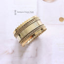 Victorian Wide Silver Gilt Bangle