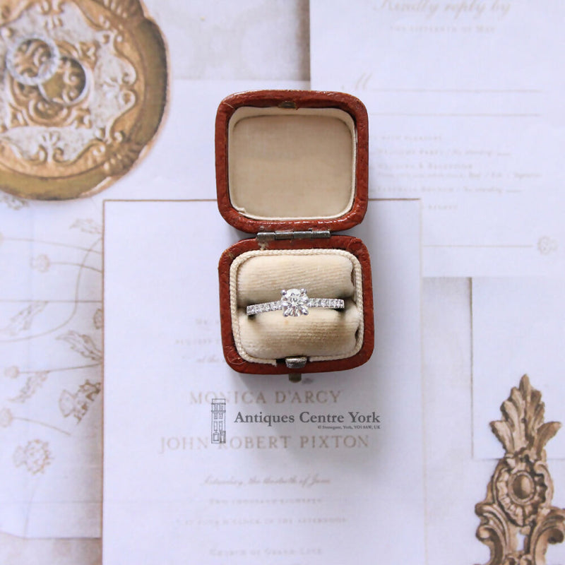 Certified Platinum Diamond Solitaire 0.55ct E Colour