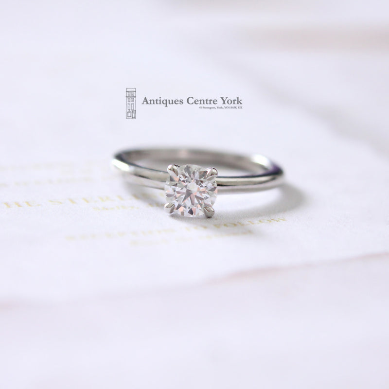 Platinum Certified Brilliant Cut Diamond 0.63ct D Colour Solitaire