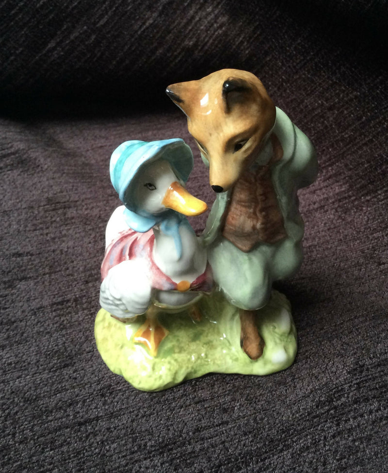 Royal Albert Beatrix Potter Figure Royal Albert Jemima and Foxy figure Albert Fox and duck