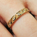 9ct gold spinel set full eternity ring