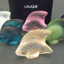 New Lalique: Gold lustre fish seal/sculpture