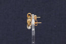 Beautiful Martin & Co. 18ct Gold Three-Tone Diamond Knot Earrings