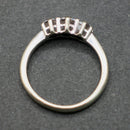 9ct white gold diamond trilogy ring