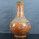 Chinese enamelled porcelain bottle vase