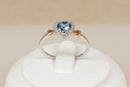 Charming Sterling Silver, London Blue Topaz & Diamond Heart Ring