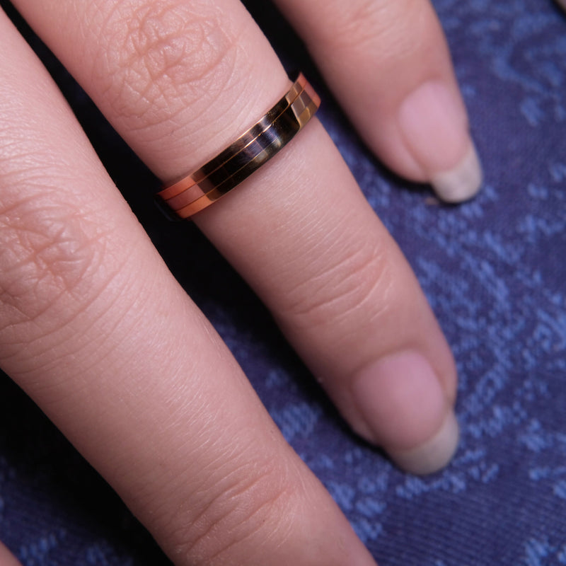 Cartier 18ct Gold Tri-colour Vendôme Louis Wedding Band Ring Size I1/2