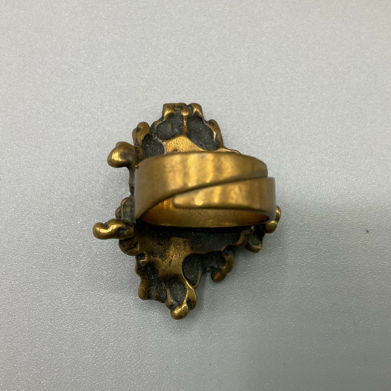 Modernist bronze ring by Pentti Sarpaneva