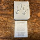 Silver foiled glass earrings by Carrie Elspeth