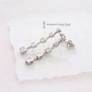 18ct White Gold 1.48ct Princess-Cut Diamond Drop Earrings