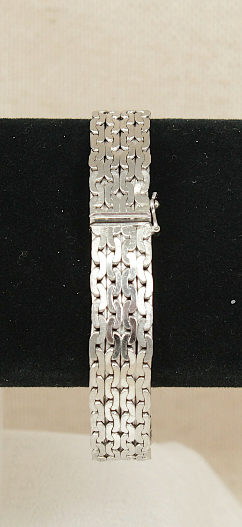 Elegant Vintage Silver Flexible Link Bracelet by Andreas Daub