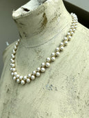 Vintage Balmain Paris Glass Pearl Double Strand Necklace