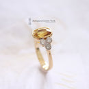 18ct Yellow Sapphire & Diamond 7 Stone Ring