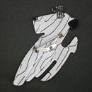 Lea Stein Ric the terrier black and red brooch