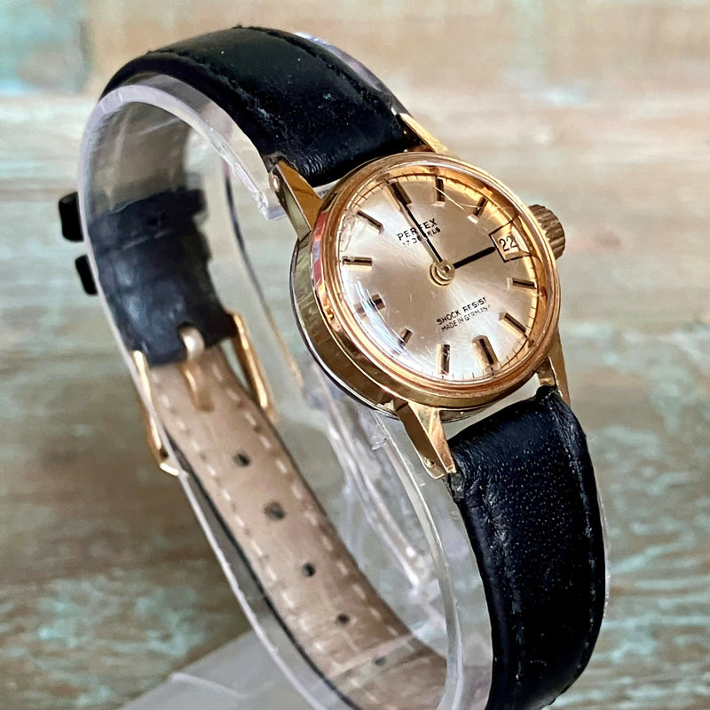 Vintage Ladies Gold Plated Perfex Watch | Manual Wind