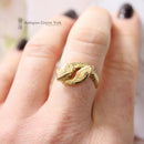 Vintage 18ct Gold 2 Headed Snake Ring