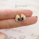 18ct Sapphire & Diamond Cluster Earrings