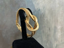 Vintage Christian Dior Gold-Plated Double Snake Chain Knot Bracelet