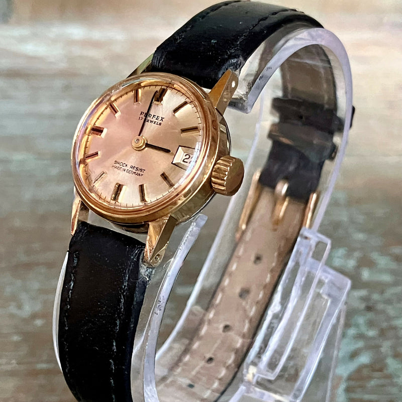 Vintage Ladies Gold Plated Perfex Watch | Manual Wind