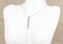 Italian Stylish Silver & CZ Pendant & Chain