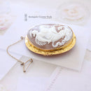 Victorian 9ct Gold George & The Dragon Shell Cameo Brooch