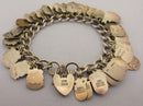 Vintage 1961 Silver Shield Crest Souvenir Travel Charm Bracelet 50 Charms 78 grams