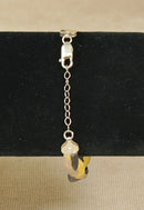 Elegant Vintage Three-Tone Sterling Silver Plaited Bracelet