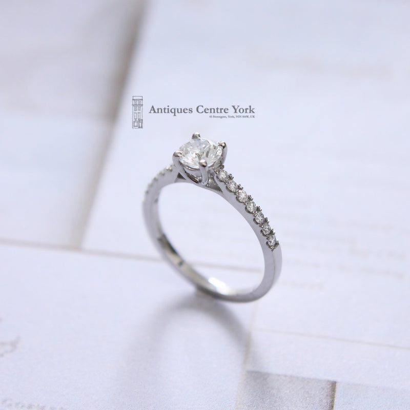 Certified Platinum Diamond Solitaire 0.55ct E Colour