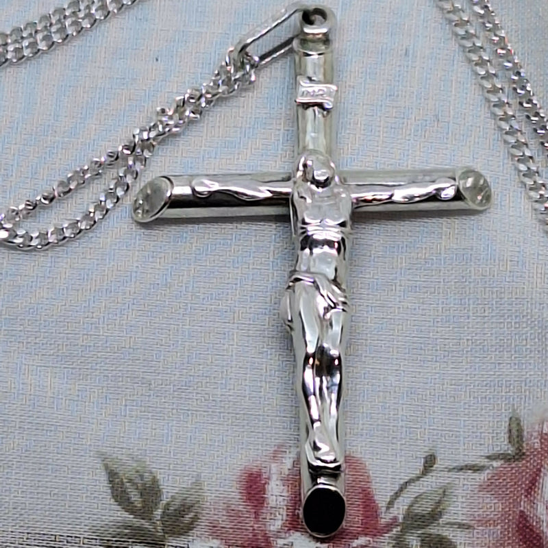 Silver Crucifix on 16" Silver Chain