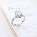 18ct White Gold Marquise Diamond Halo Cluster Ring 1.08ct