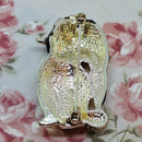 Enamelled Christmas Penquin Brooch