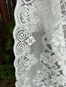 Victorianna classic period design cotton lace bone cream colour panel readymade 58"/60” cotton