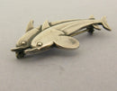 Vintage Georg Jensen Sterling Silver Double Dolphin Brooch Design No 317