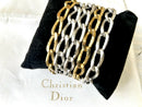 Vintage Christian Dior Chain Bracelet | Chr. Dior Germany | Gold & Silver Plated Designer Bracelet 1970s-1980s