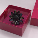 Butler and Wilson Large Multicoloured Rhinestone Daisy Ring UK Size P